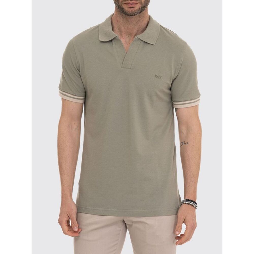 Fay Polo Shirt Men Dove Grey